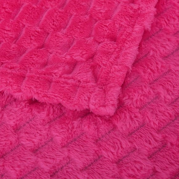 Hot Pink Throw Blanket 50"×60" Soft Plush Cozy Blanket - Picture 8 of 8